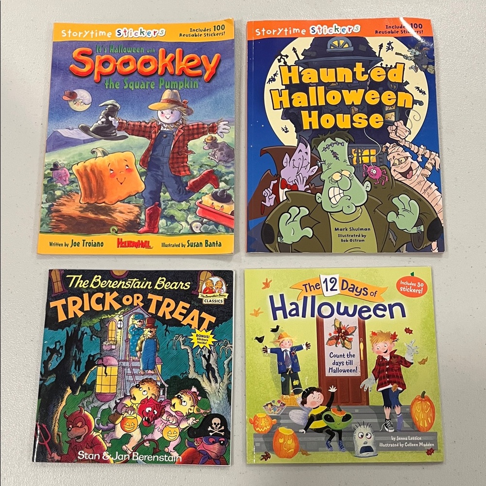 4 Halloween Sticker Books